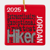 Hiker Extraordinaire CUSTOM Keramisch Ornament (Voorkant)
