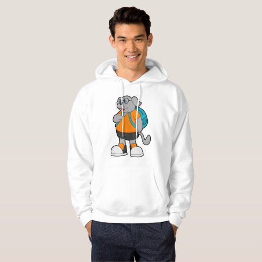 Hiker met rugzak hoodie (Voorkant volledig)
