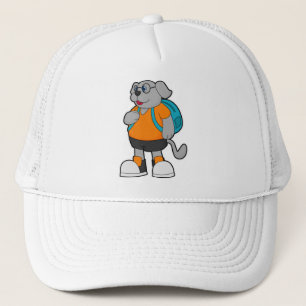 Hiker met rugzak trucker pet