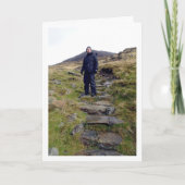 Hiker op Mount Snowdon Kaart (Voorkant)