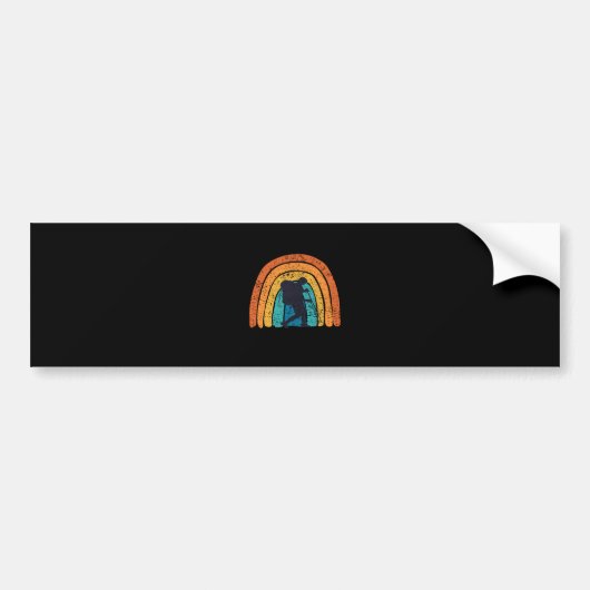Hiker Retro Bumpersticker (Voorkant)