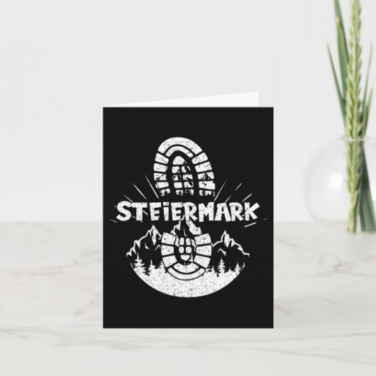 Hiker Steiermark Austria Hiking Vacation Kaart (Voorkant)