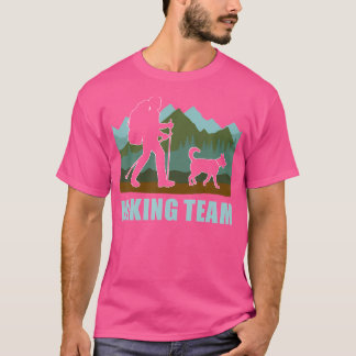 Hiker Team Hond Hike Outdoor Mountain Hiking met D T-shirt