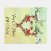Hikers Fleece Blanket met Mountains and Deer' (Voorkant (Horizontaal))