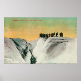 Hikers on Muir Glacier, AlaskaMuir Glacier, AK Poster