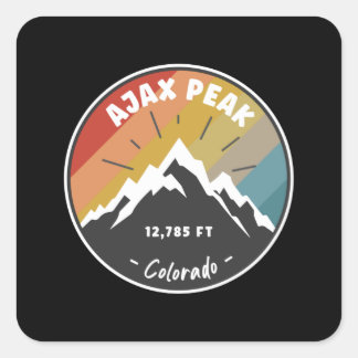 Hiking Ajax Peak Colorado Vierkante Sticker