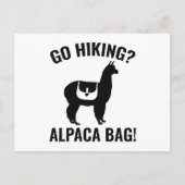 Hiking? Alpaca Bag! Briefkaart (Voorkant)