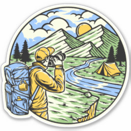 Hiking Backpack Natuur fotograaf Sticker