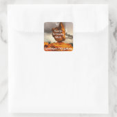 Hiking Balanced Rock Birthday Party Vierkante Sticker (Tas)