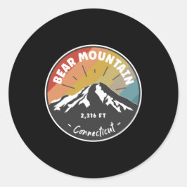 Hiking Bear Mountain Connecticut Ronde Sticker