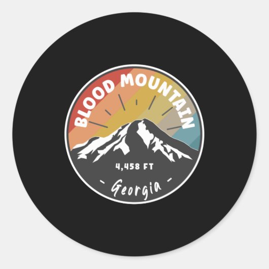 Hiking Blood Mountain Georgia Ronde Sticker (Voorkant)