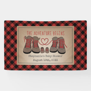 Hiking Boots Adventure Buffalo Plays Baby shower Spandoek