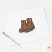 Hiking Boots Ovale Sticker (Envelop)