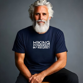 Hiking camping humor black t-shirt