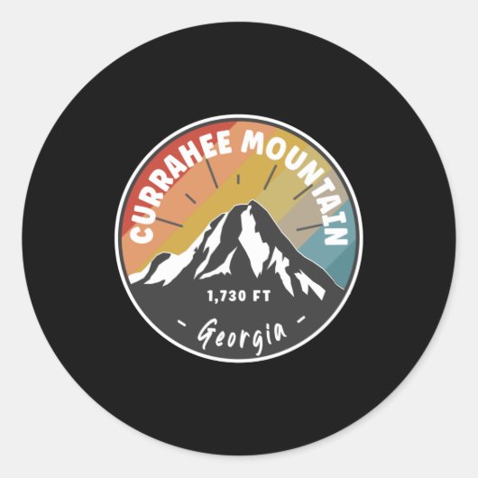 Hiking Currahee Mountain Georgia Ronde Sticker (Voorkant)
