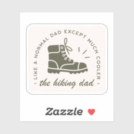 Hiking dad funny hiker father vintage green sticker