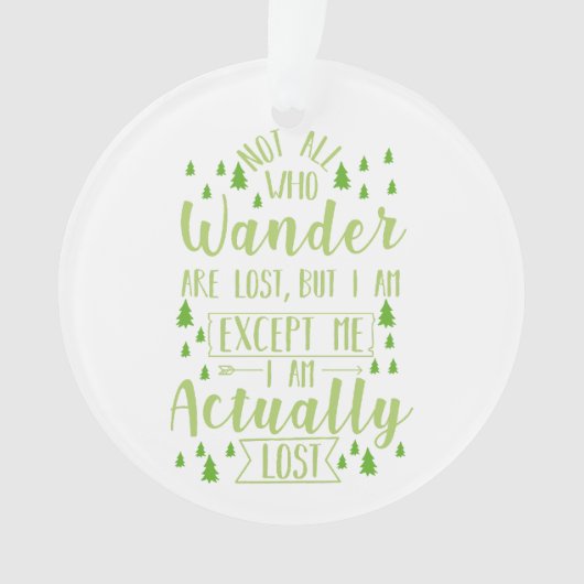 Hiking Funny Gezegde Ornament (voorkant)