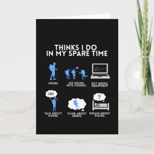 Hiking Funny Hike Camping Mountains Hiker gift Kaart