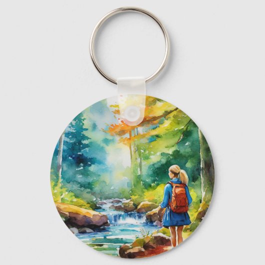 Hiking Girl Sleutelhanger (Voorkant)