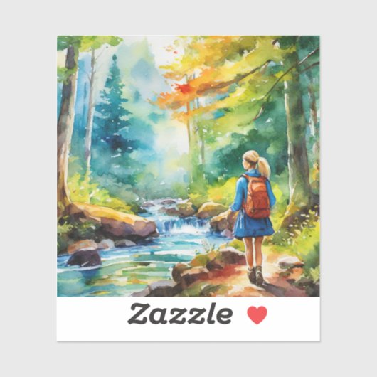 Hiking Girl Sticker (Vel)