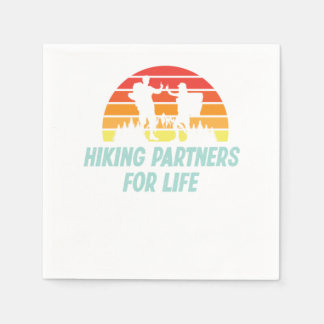 Hiking Hiking Partners For Life Retro Vintage Servet