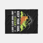 Hiking Houd uw bron schoon Fleece Deken (Voorkant (Horizontaal))