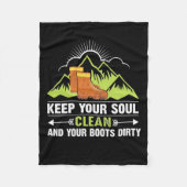 Hiking Houd uw bron schoon Fleece Deken (Voorkant)