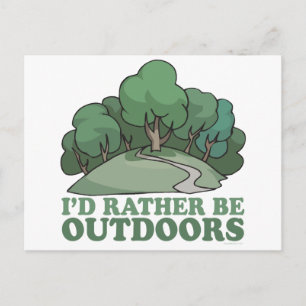 Hiking, kamperen, Trekking, naar buiten klimmen! Briefkaart