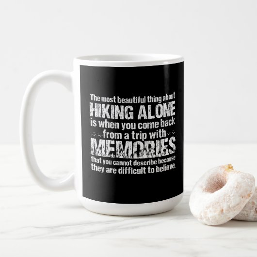 Hiking Lover Quote Koffiemok (Met donut)