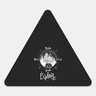 Hiking Lover | Verkennen van fietskompassen Driehoek Sticker