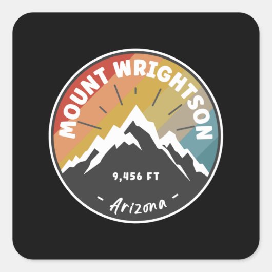 Hiking Mount Wrightson Arizona Vierkante Sticker (Voorkant)