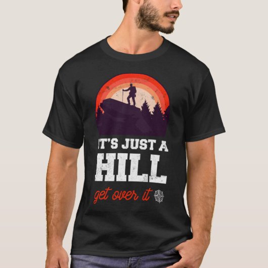 Hiking Mountain black tshirt  (Devant)