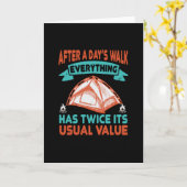 Hiking - na een dag lopen kaart (Gele Bloem)