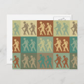 Hiking Pop Art Briefkaart (Voorkant / Achterkant)