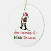 Hiking Santa Keramisch Ornament (Links)