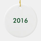 Hiking Santa Keramisch Ornament (Achterkant)