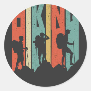 Hiking Thed Adventure Shirt, wandeling Ronde Sticker