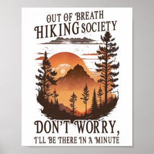 Hiking Vereniging Buiten Adem Maak Je Niet Zorgen  Poster