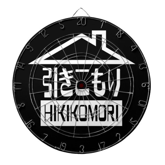 Hikomori 引 こ り Japanse recluse Dartbord (Voorkant)