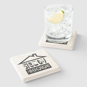 Hikomori 引 こ り Japanse recluse Stenen Onderzetter