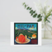 Hil Pak Oranje Label Lindsay, CA Briefkaart (Staand voorkant)