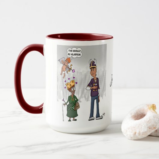 Hilaire Cupidon Grosse Mug Combo (Avec donut)