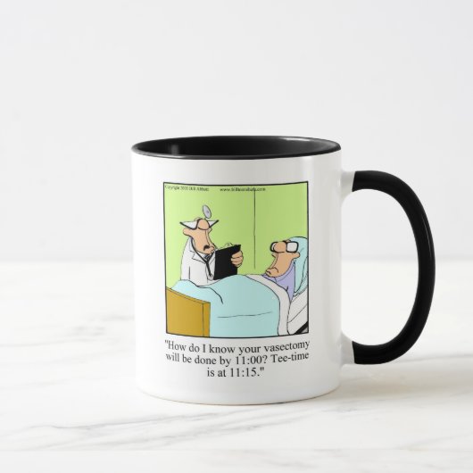 Hilarié Golf Cartoon Ringer Mug (Droite)