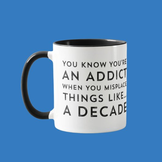 Hilarious Addication Recovery Coffee Cup of Teacup Tweekleurige Koffiemok