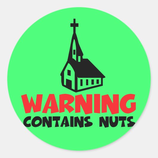 Hilarious atheist ronde sticker (Voorkant)