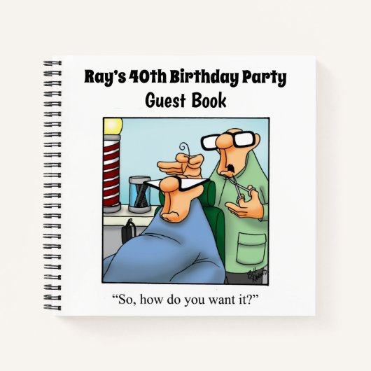 Hilarious Birthday Party Guestbook Notitieboek (Voorkant)