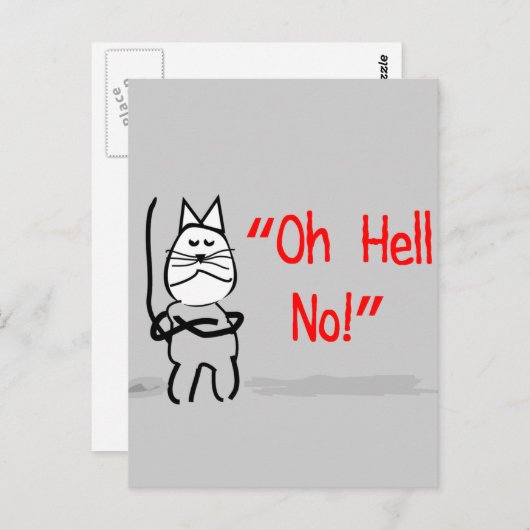 Hilarious Cat Art Cards en Gifts-Cat Lovers Briefkaart (Voorkant / Achterkant)