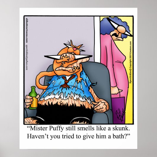 Hilarious Chat Humour Poster Cadeau (Devant)