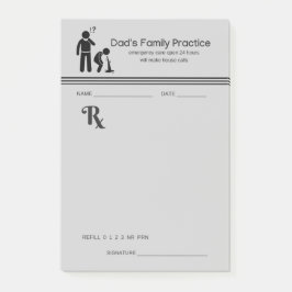 Hilarious Dad's Family Practice Prescription Pad Post-it® Notes