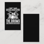 Hilarious Drumming Musician Percussion Drum Player Visitekaartje (Voorkant / Achterkant)